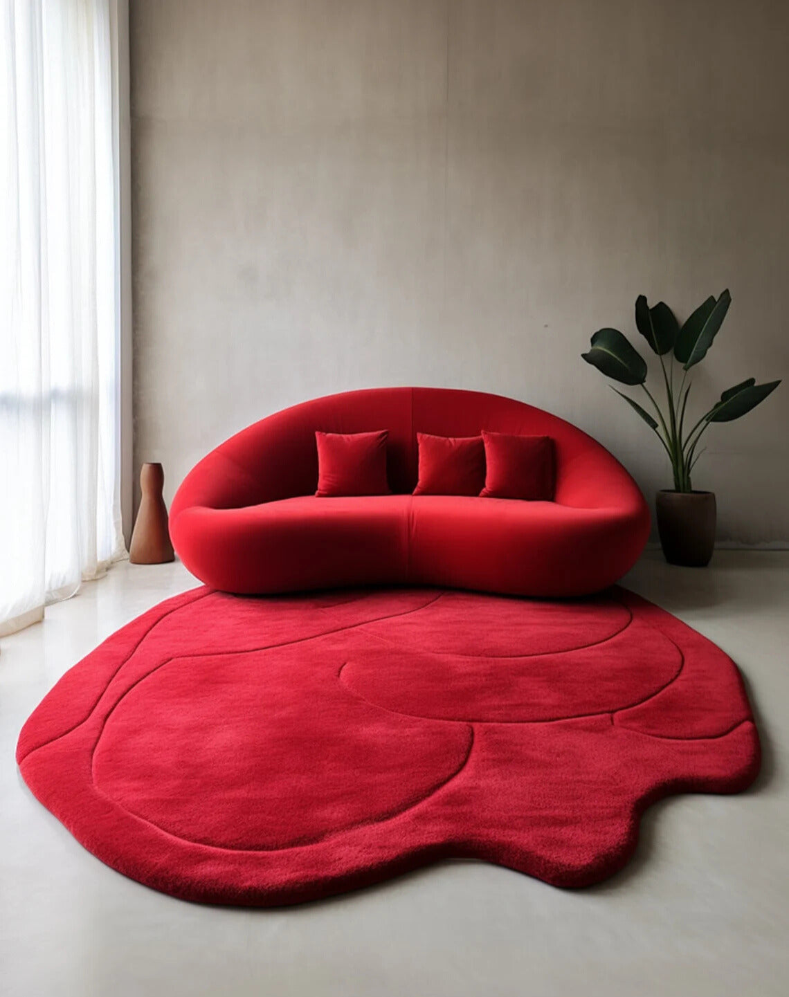 irregular_red_hand_tufted_rug