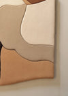 Modern Flow Irregular Hand Tufted Rug in beige and brown – top view