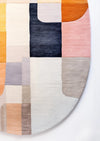 Irregular abstract hand-tufted rug in multicolor geometric pattern – Luna Mosaic by Rugnoor