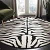 Black & White Round Hand Tufted Carpet