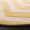 Gold & Beige Round Hand Tufted Carpet