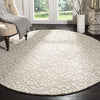 Ivory & beige Round Hand Tufted Carpet