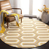 Grey & Beige Round Hand Tufted Carpet