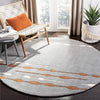 Grey & Gold Round Hand Tufted Carpet