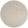Ivory & beige Round Hand Tufted Carpet