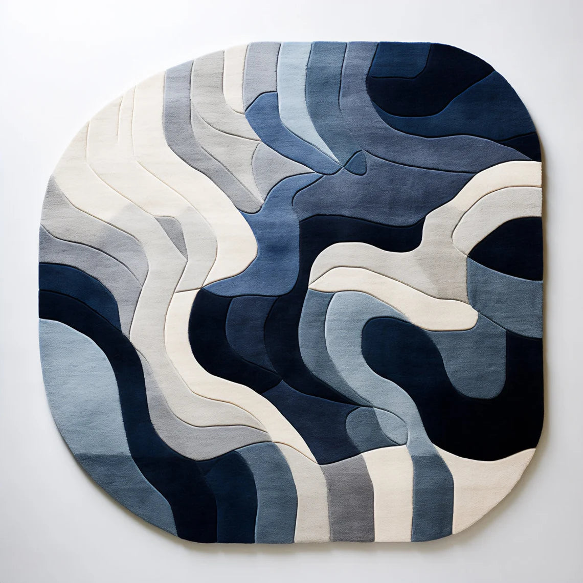 irregular_blue_hand_tufted_rug