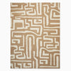 Top view of abstract maze design in neutral tones