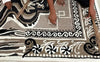 20mm thick hand tufted wool rug with abstract melting pattern