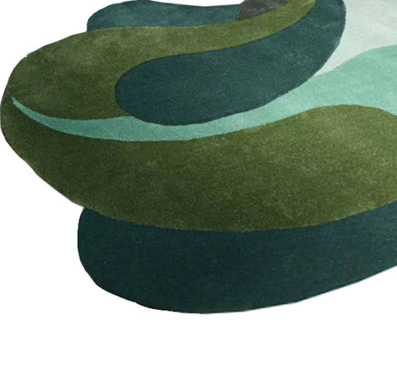 irregular_green_hand_tufted_rug