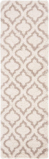 Ivory Beige Moroccan Microfiber Shaggy Rug