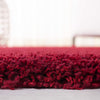 Red Solid Microfiber Shaggy Rug