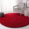 Red Solid Microfiber Shaggy Rug