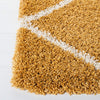 Yellow Ivory Diamond Trellis Microfiber Shaggy Rug
