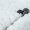 White 3D Microfiber&Silk Shaggy Rug