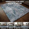 Taro Turquoise Grey Modern Rug