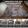 Tio Grey Red Modern Rug