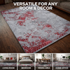 Sero Grey Red Modern Rug