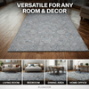 Luno Grey Turquoise Floral Rug