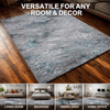 Nari Grey Turquoise Modern Rug