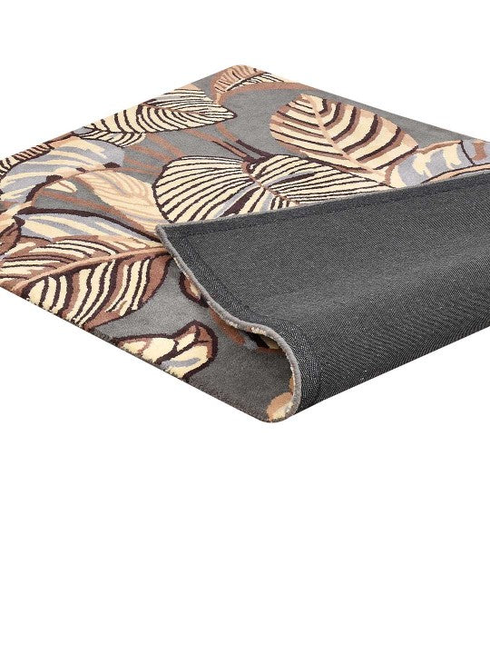 Calathea Tropical Leaves Wool Rug
