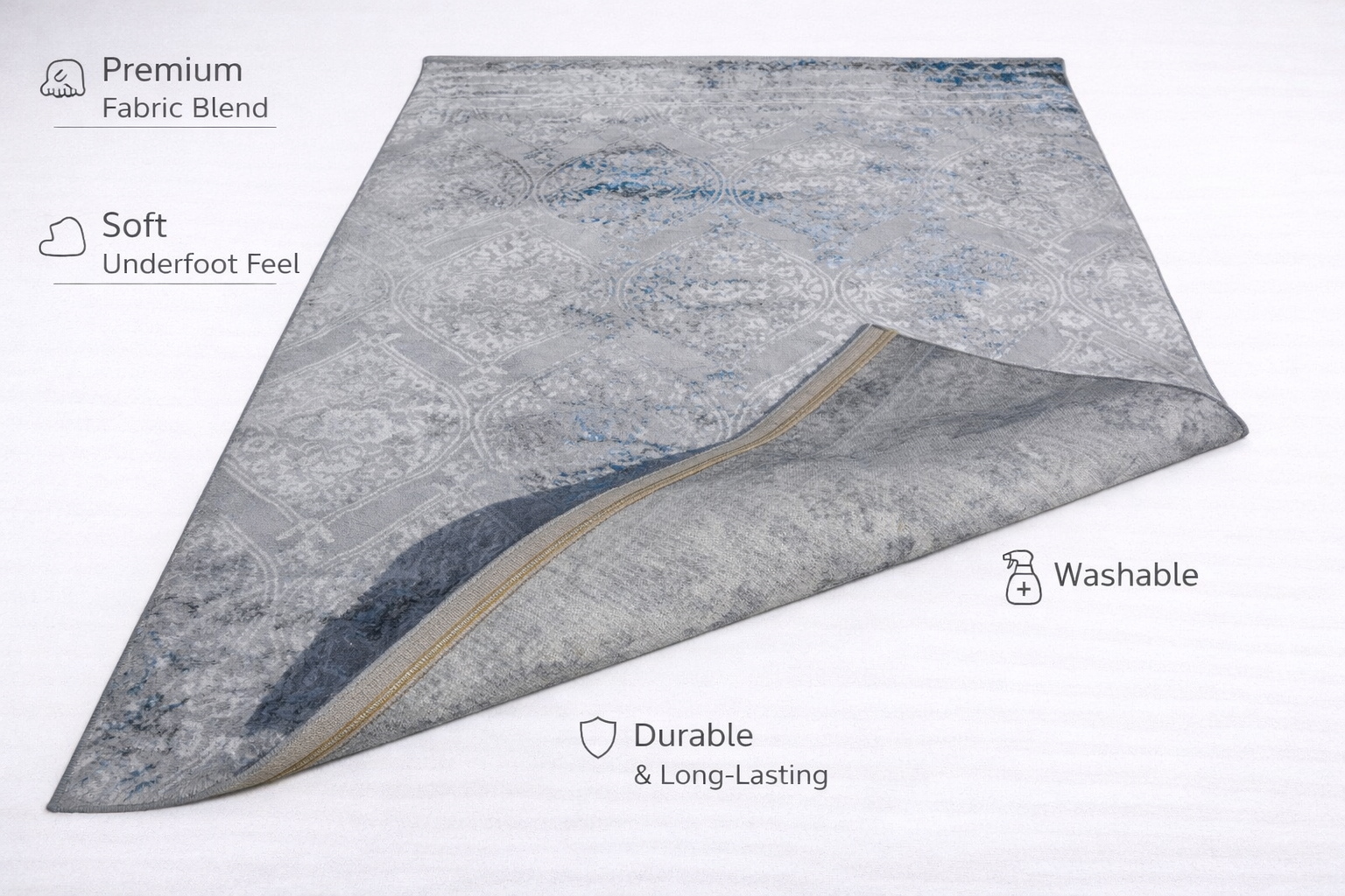Sio Blue Grey Modern Rug