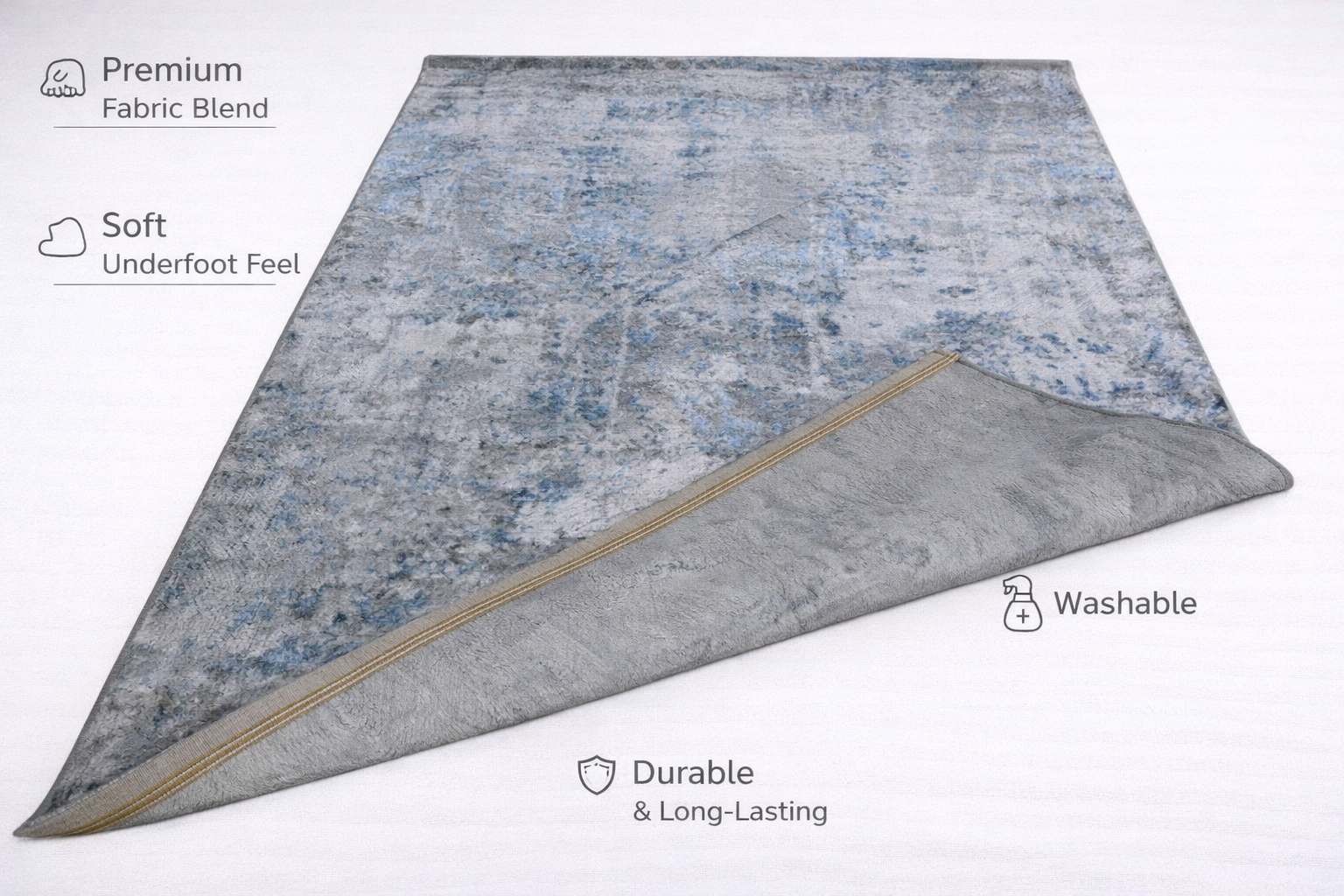 Nexo Grey Blue Modern Rug
