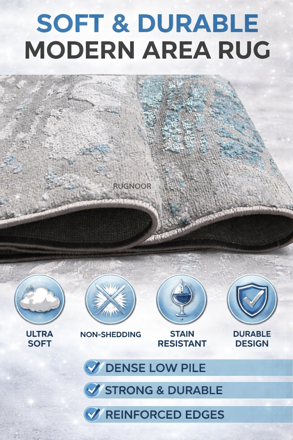 Nari Grey Turquoise Modern Rug