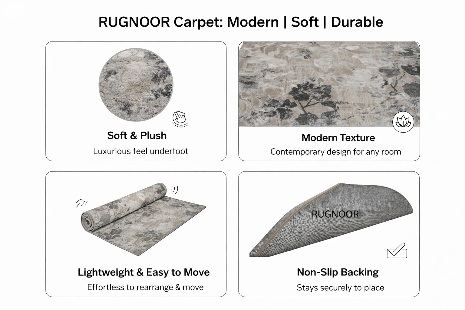 Nivo Beige Modern Rug
