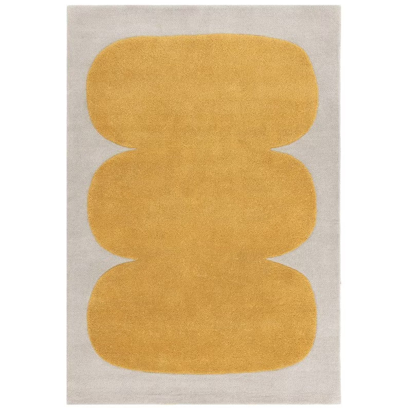 Golden Hour Mustard Geometric Wool Rug