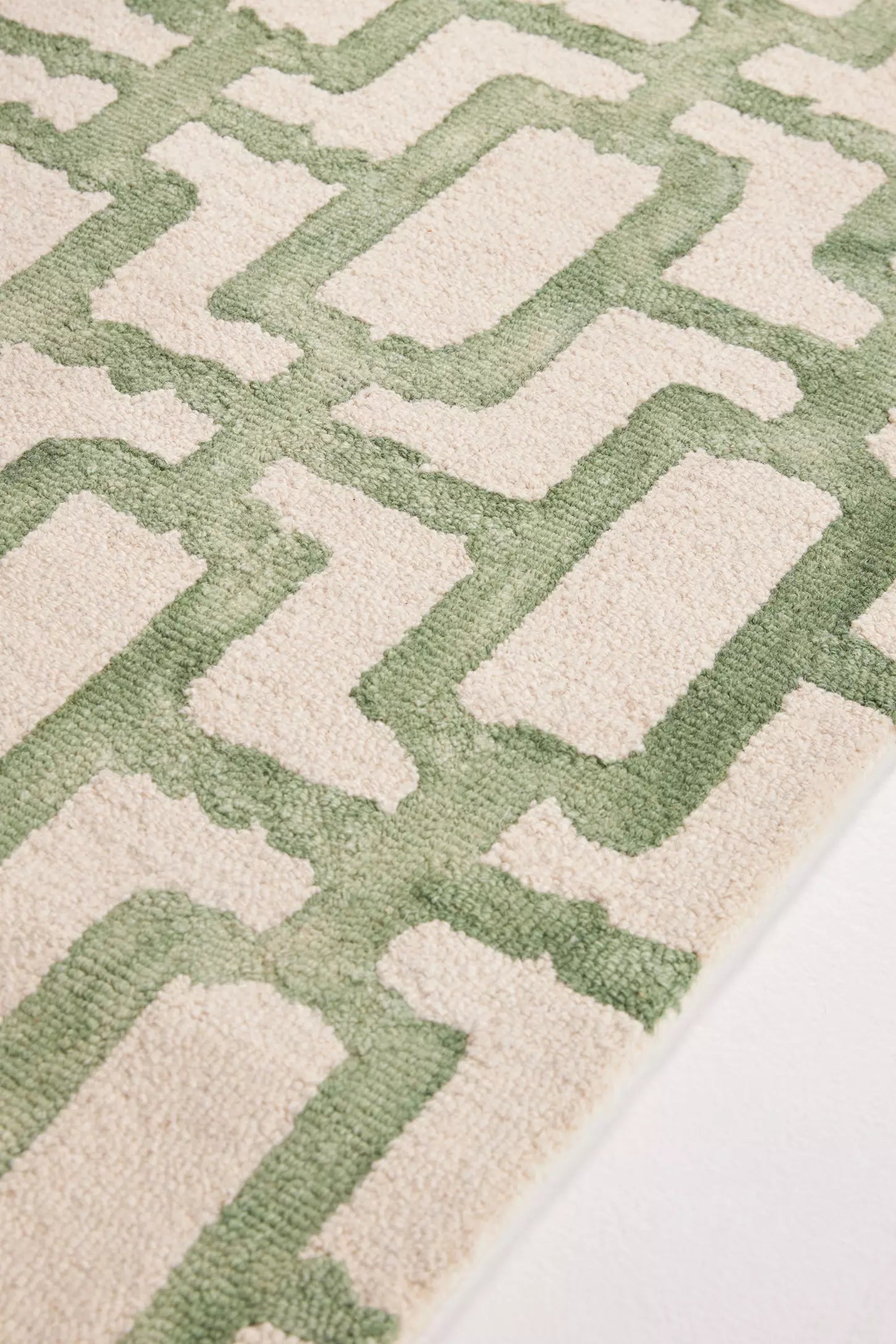 Azula Inspired Green Wool Rug
