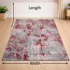 Tio Grey Red Modern Rug
