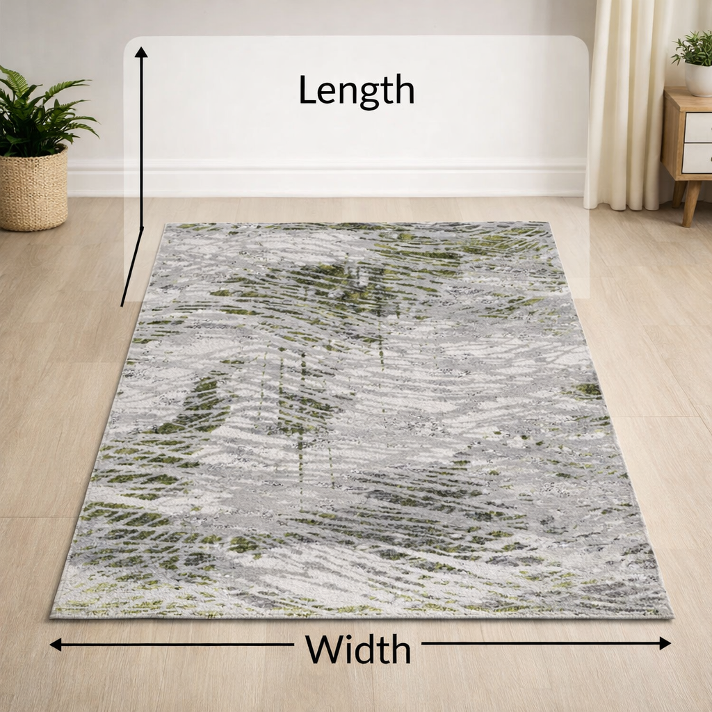 Savo Green Grey Modern Rug
