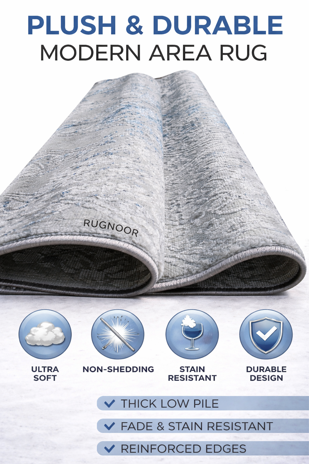 Sio Blue Grey Modern Rug