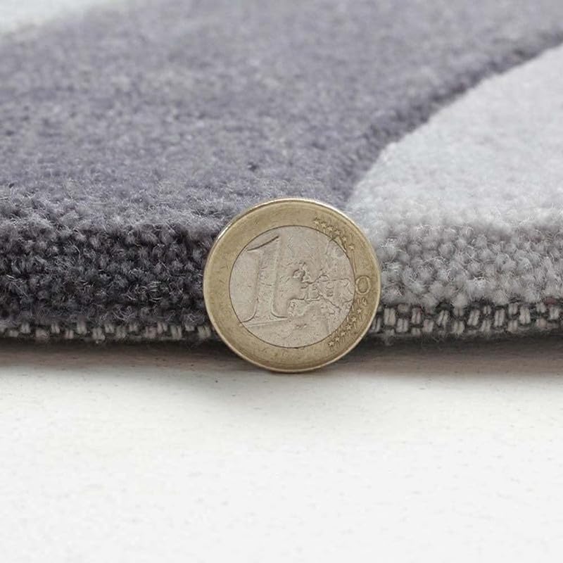 Lahar Monochrome Swirl Wool Rug