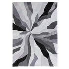 Lahar Monochrome Swirl Wool Rug