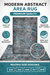 Taro Turquoise Grey Modern Rug