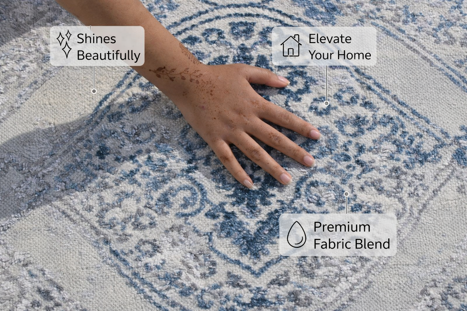 Sio Blue Grey Modern Rug