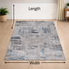 Navi Grey Blue Modern Rug