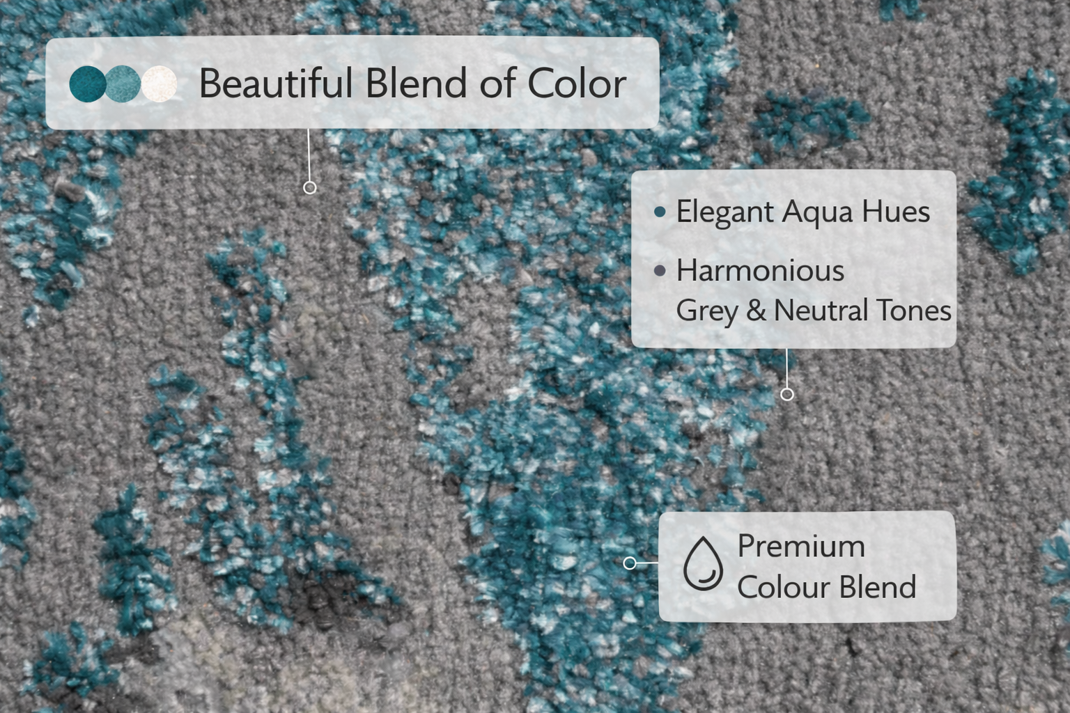 Nari Grey Turquoise Modern Rug