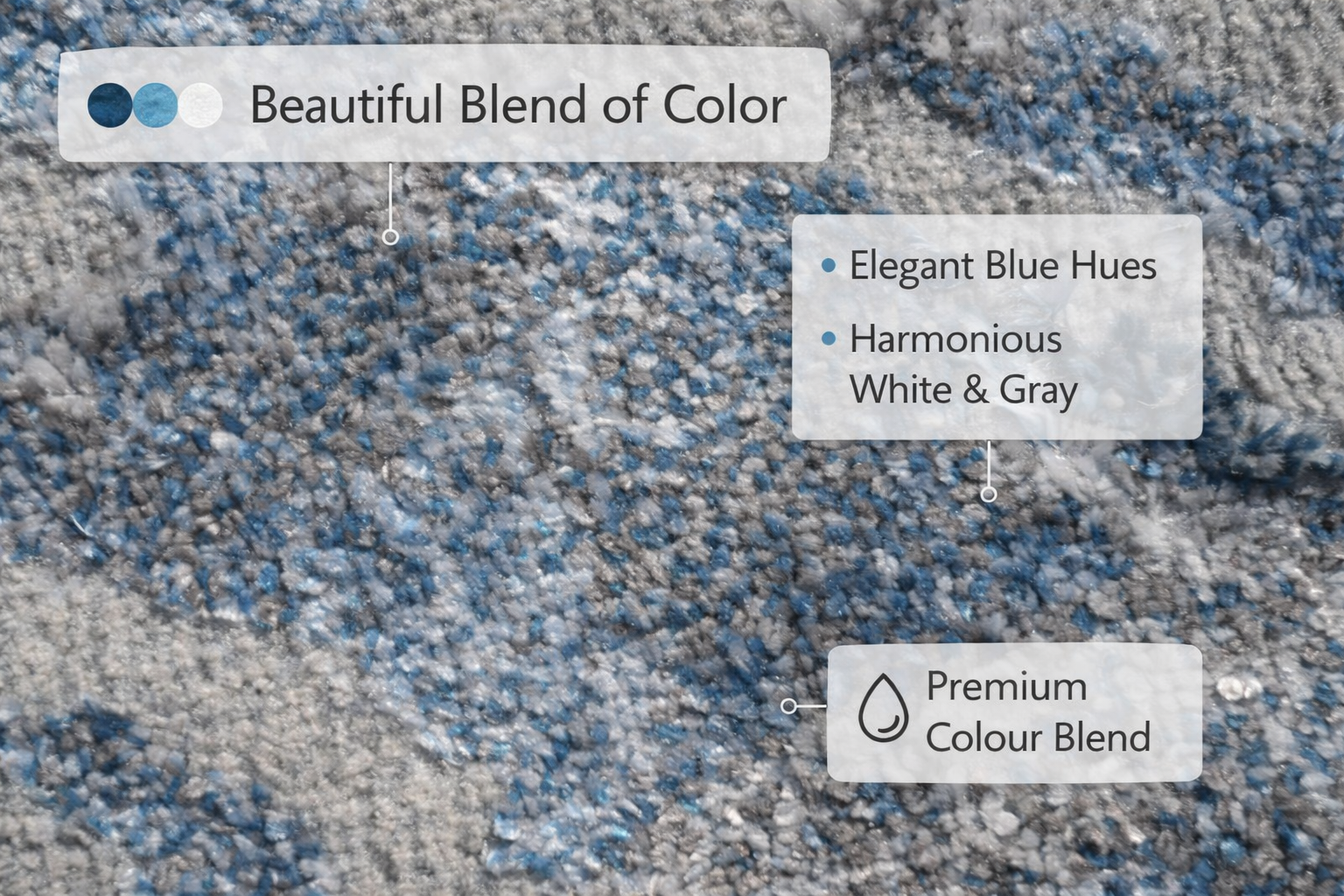 Leno Grey Blue Modern Rug