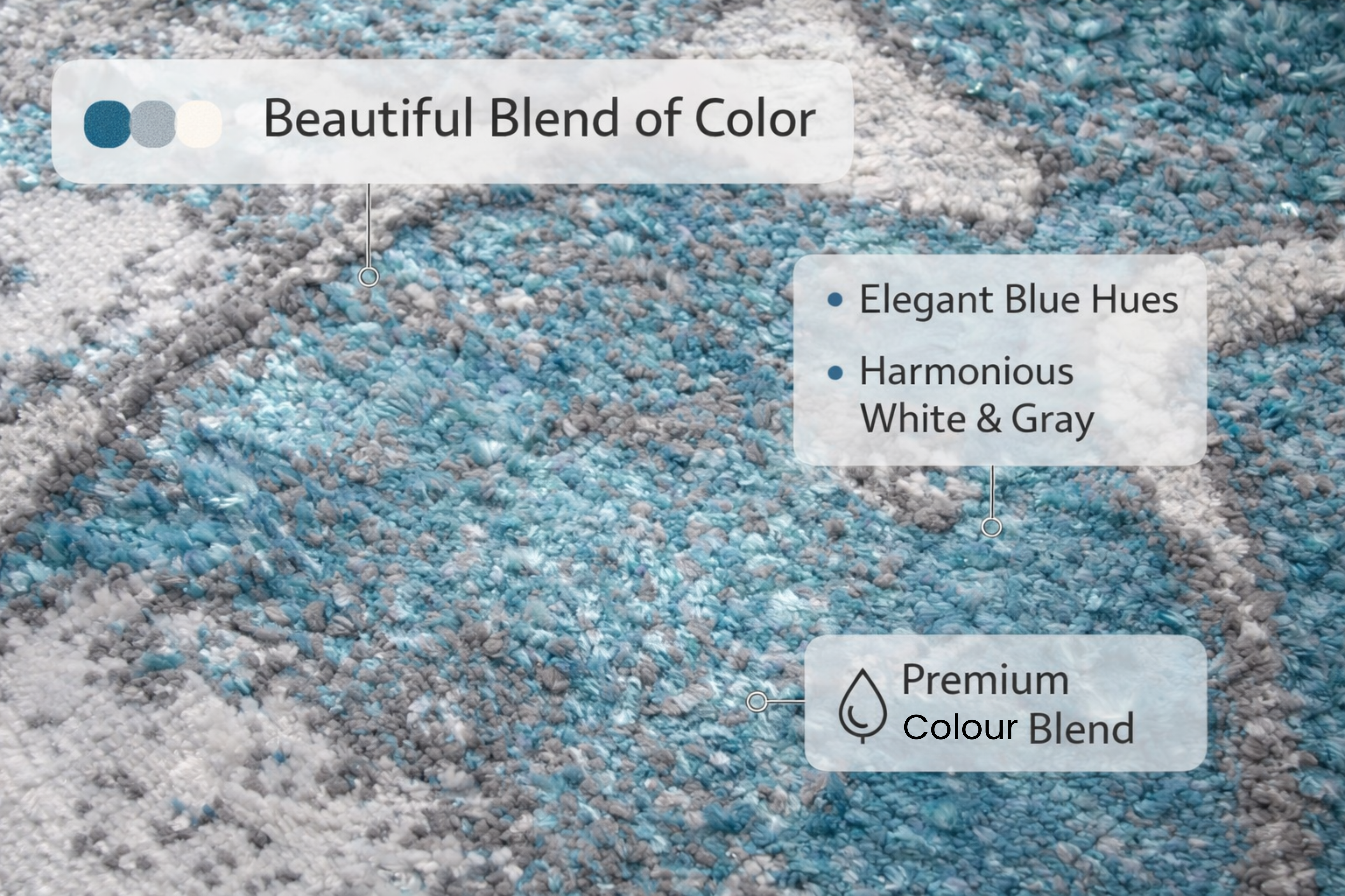 Sera Turquoise Grey Modern Rug
