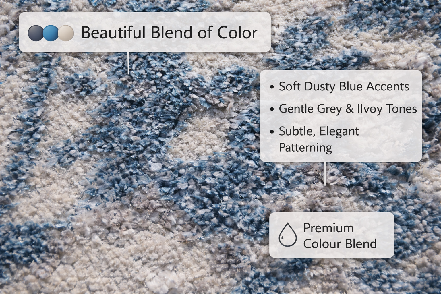 Zivo Grey Blue Modern Rug