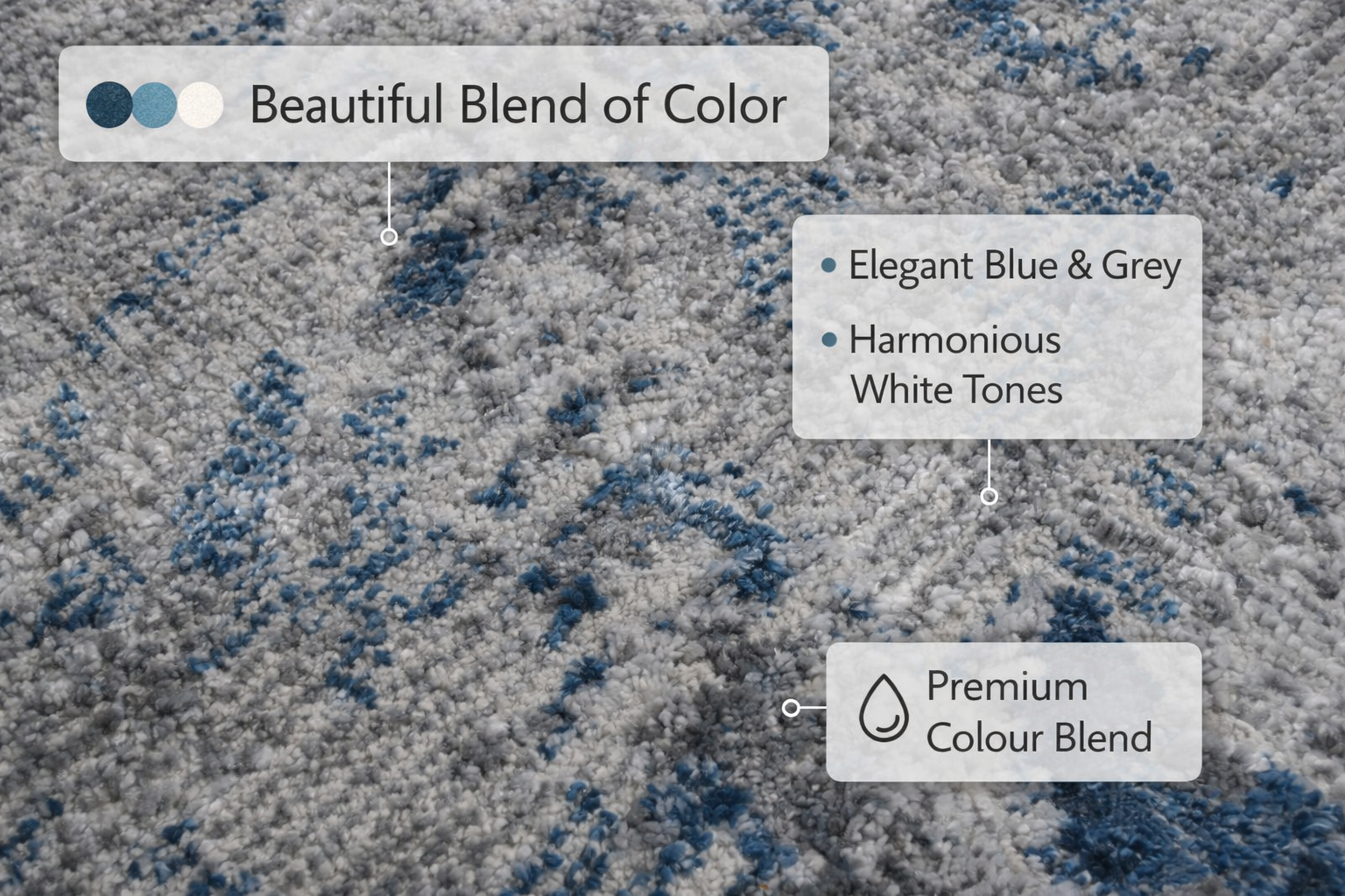 Nexo Grey Blue Modern Rug