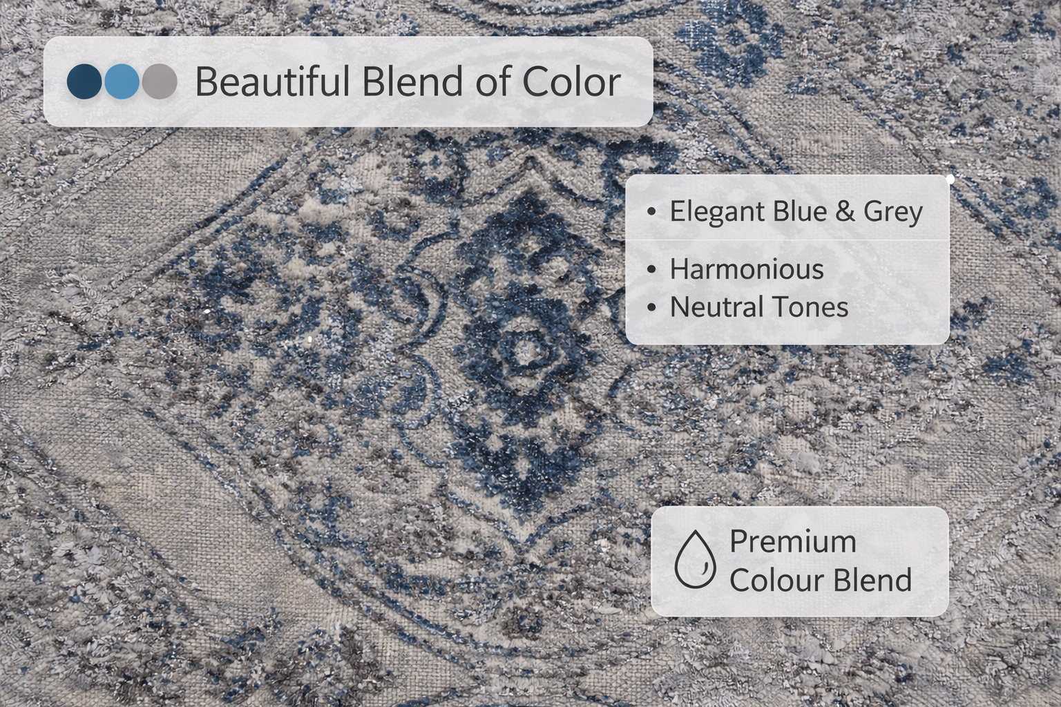 Sio Blue Grey Modern Rug