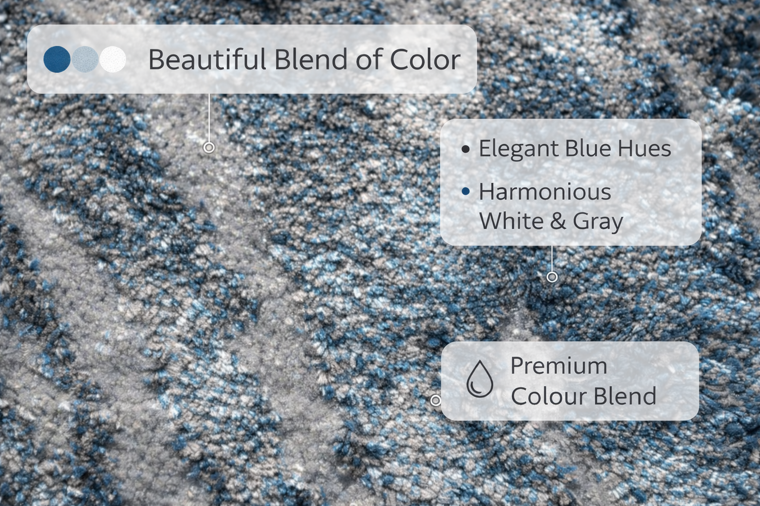 Lara Grey Navy Modern Rug