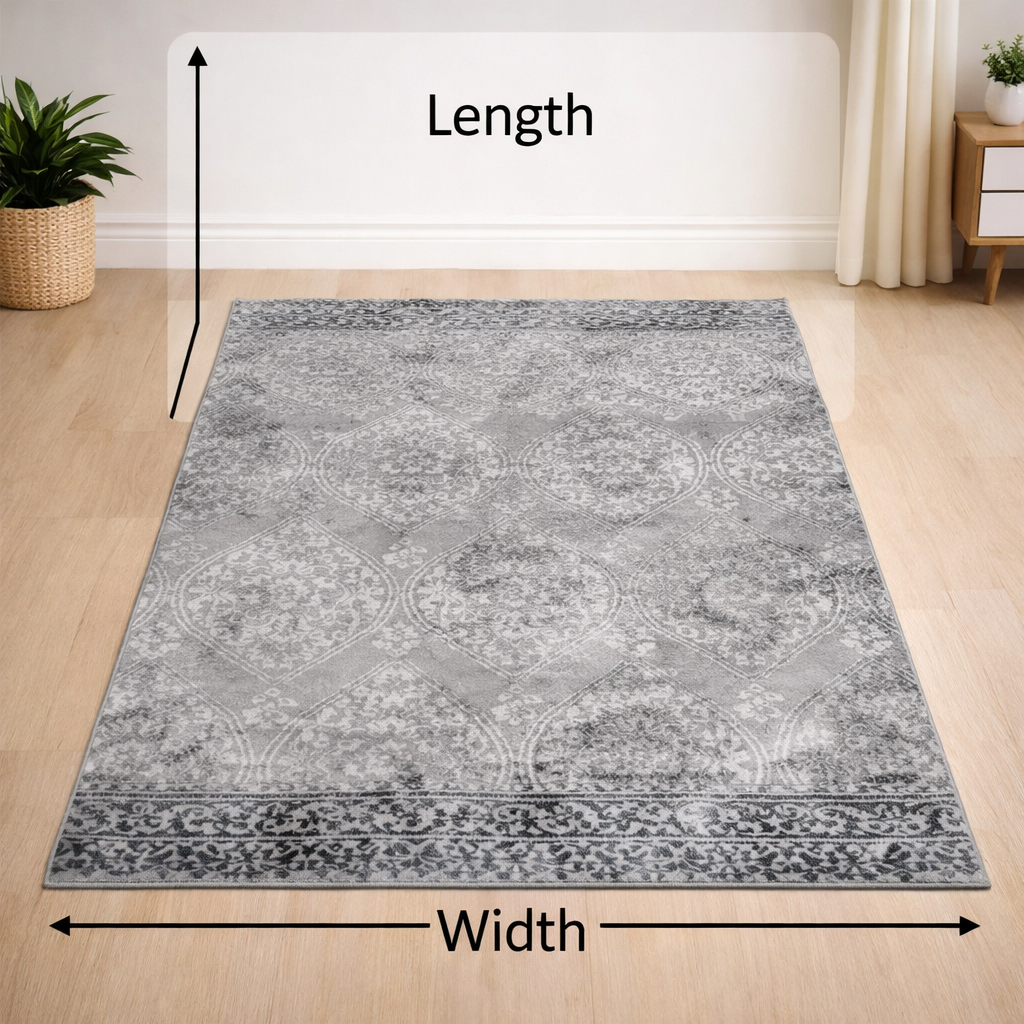Zeo Gold Grey Modern Rug