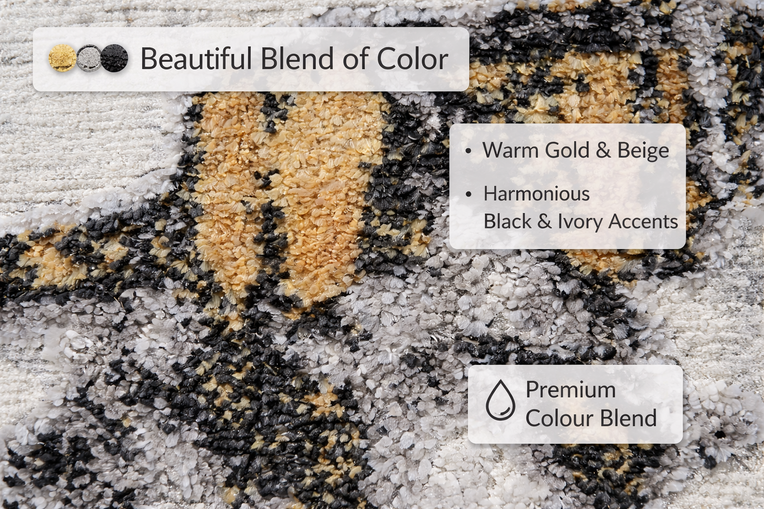 Simo Grey Gold Modern Rug