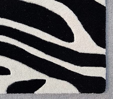 Zebra Pattern Hand Tufted Carpet