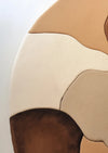 Modern Flow Irregular Hand Tufted Rug in beige and brown – top view