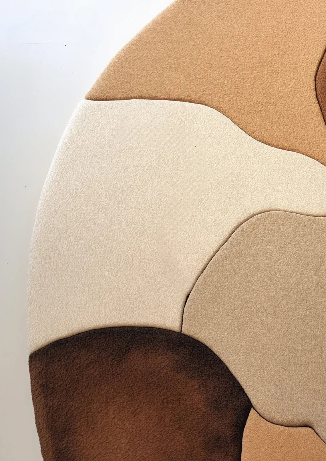 Modern Flow Irregular Hand Tufted Rug in beige and brown – top view